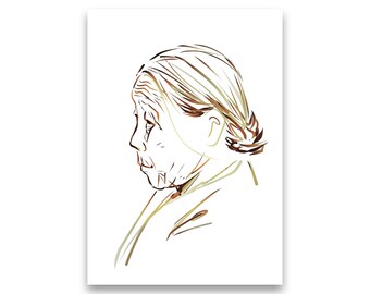 Chengdu Lady - Limited Edition Giclee Print. Signed & numbered by Pink Floyd artist Finlay Cowan