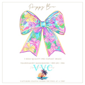 Preppy Bow Clip Art - transparenter Hintergrund in PNG - lebendige, Florida, tropisch, Sommer, Geburtstag für Sie, Geburtstagsparty, alles Gute zum Geburtstag