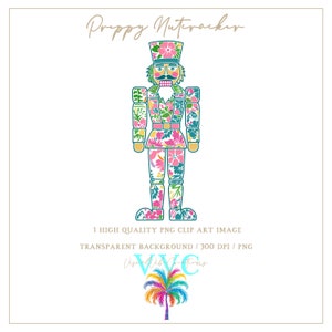 Preppy Nutcracker Clip Art - fundo transparente em PNG, vibrante, inverno, natal, quebra-nozes, feliz natal, natal, feriado, floral