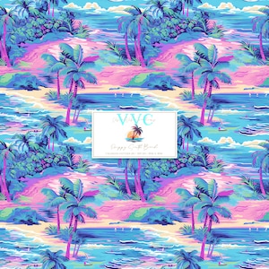 Preppy South Beach Digitales Papier, 1 nahtlose Muster für Scrapbook Papier - zum sofortigen Download, print, Urlaub, Sommer, Meer, Segeln, Boot