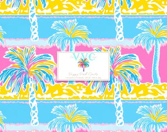 プレッピー ピンク サンズ デジタル ペーパー、スクラップブック用のシームレスなパターン 1 つ、即時ダウンロード、トロピカル パターン、夏の背景、海の雰囲気