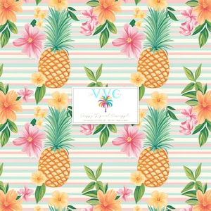 Preppy Ananas Digitales Papier, 1 nahtlose Muster für Printable Scrapbook Papier - Instant Download, Ananas Hintergrund