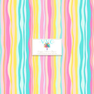 Adrette Cabana Stripes 1 Nahtloses Muster, vertikale gewellte Streifen, lebendige Pastellfarben, sommerliches digitales Papier, sofortiger Download