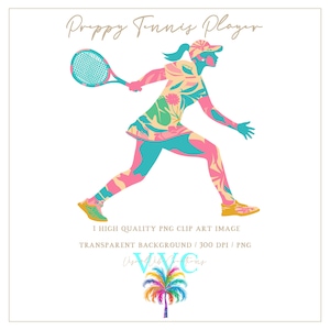 Preppy Tennis Player Clip Art - fundo transparente em PNG - silhueta de tênis, silhueta esportiva, clipart esportivo, imagem de tênis preppy