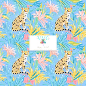 Preppy Cheetah Digital Paper, 1 Seamless Pattern for Printable Scrapbook - Instant Download, animal pattern, safari pattern