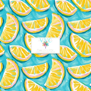 Zitrone Keil Digital Papier, 1 nahtlose Muster für Scrapbook Papier - Instant Download, Sommer, Zitrus, Florida, Zitrone, Obst, gelb
