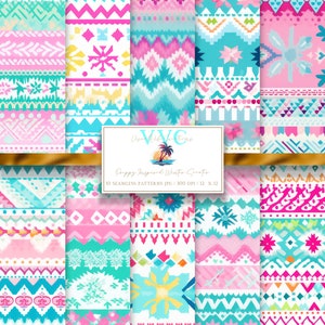 Carta digitale per maglione invernale ispirata al preppy, 10 modelli senza giunture per carta scrapbook - Download istantaneo, inverno, Natale, vacanze