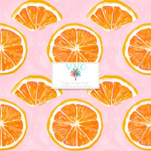 Preppy oranje wig digitaal papier, 1 naadloos patroon voor plakboekpapier - direct downloaden, zomer, citrus, florida, sinaasappelfruit, schijfje