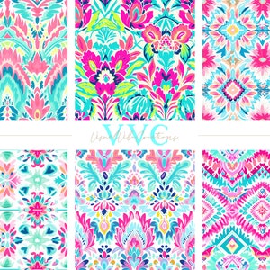 Preppy Inspired Southwest Pack #2 Digital Paper, 10 Seamless Patterns ...