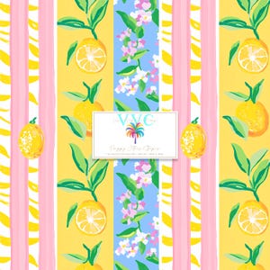 Papier numérique rayures agrumes BCBG, 1 modèle sans couture pour papier de scrapbooking - téléchargement immédiat, motif sur le thème orange, motif fruits