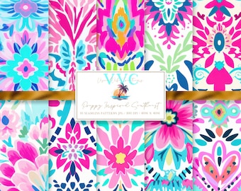 Papel digital inspirado en el suroeste, 10 patrones sin costuras para papel de álbum de recortes imprimible: descarga instantánea, boho, western