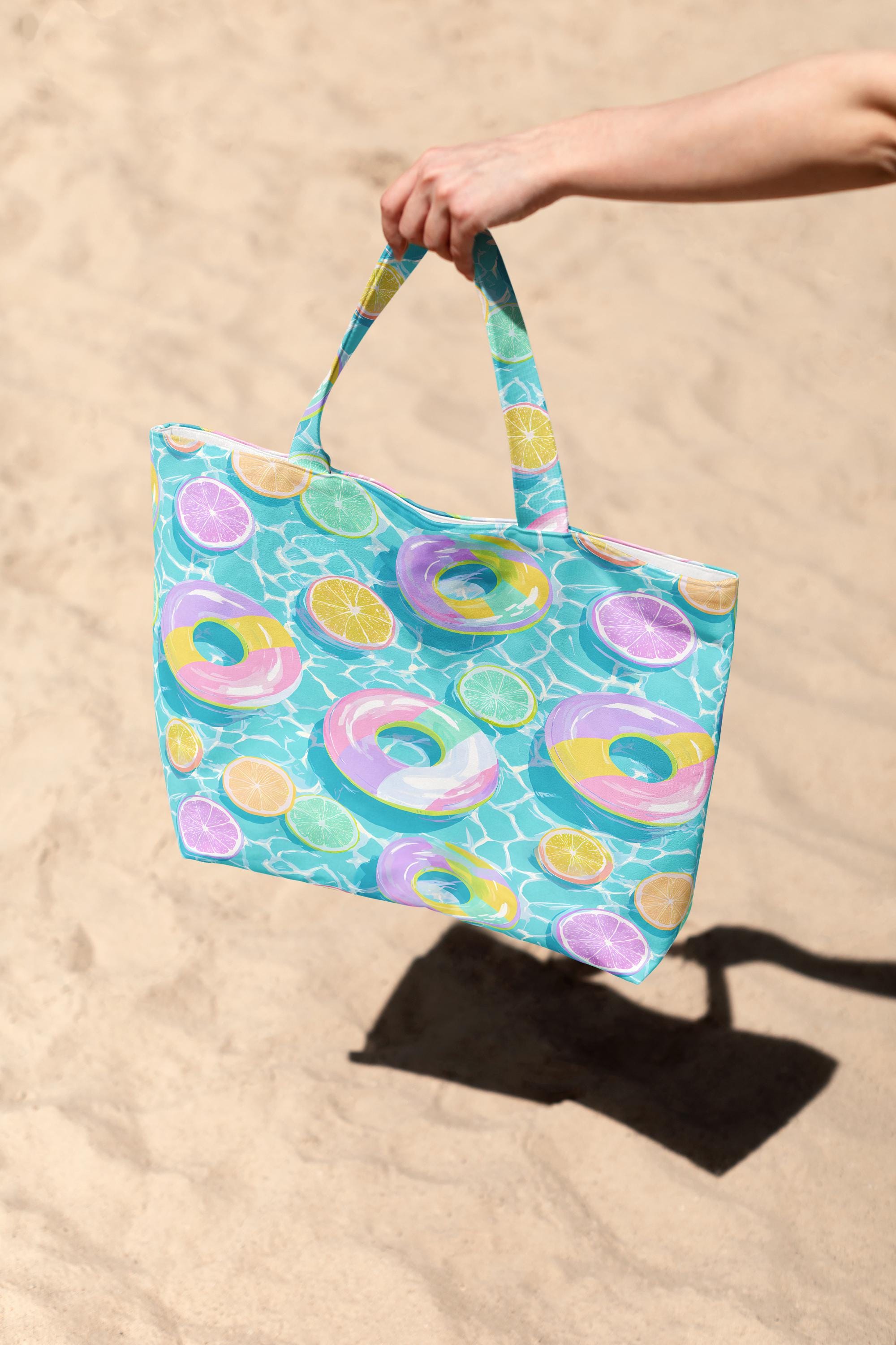 Preppy Poolside Citrus, 1 Seamless Pattern, Summer Pool Float Pattern ...