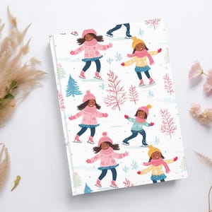 Preppy Frozen Fun, 1 Seamless Pattern, Girls Ice Skating, Winter ...