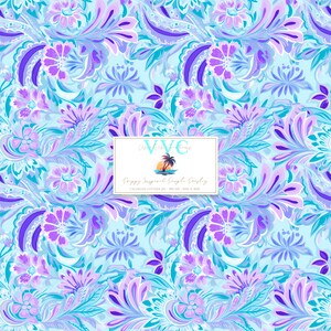 Papel digital Paisley púrpura inspirado en muy buen gusto, 1 patrón sin costuras para álbum de recortes imprimible - Descarga instantánea, lila, lavanda, vibrante, verde azulado