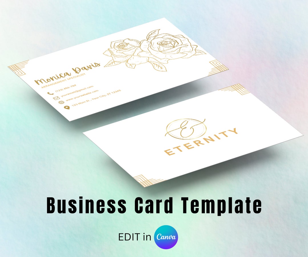 Business Card Editable Template - Etsy