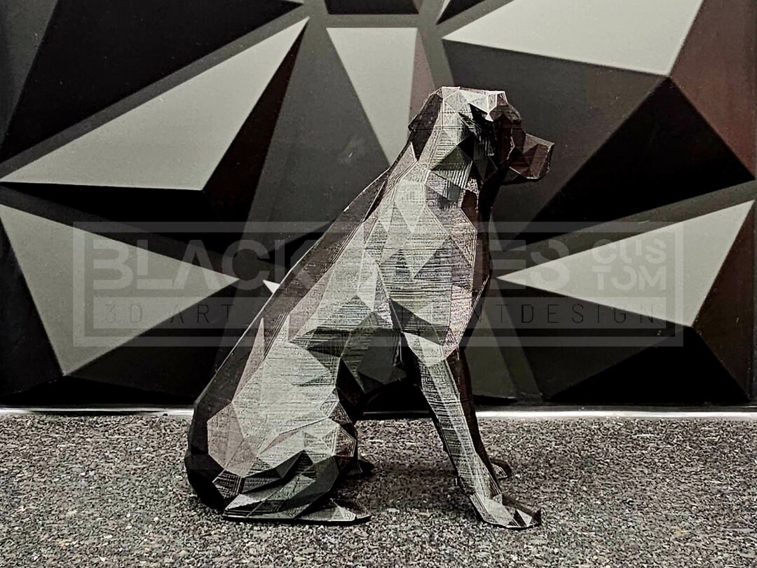 Low Poly Labrador Hundefigur Skulptur 3D Druck - Etsy