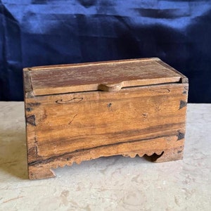 Antique Wooden Box, Wooden Coffee Box, Antique Chest, Antique Small Chest, Antique Decor