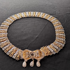 Vintage Ottoman Bridal Belt: Filigree Embroidered Turkish Belt