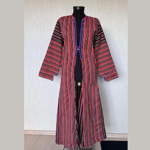 Vintage Ottoman Caftan: Antique Striped Dress, 1900-1950