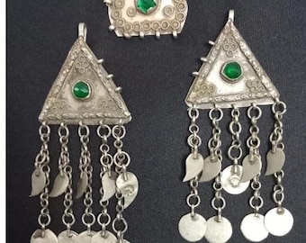 Antique Ottoman Silver Necklace: Fez Hair Jewelry