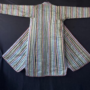 Uzbek warm quilted coat, coat, cotton filled Vintage coat, Ikat kaftan, Vintage clothes