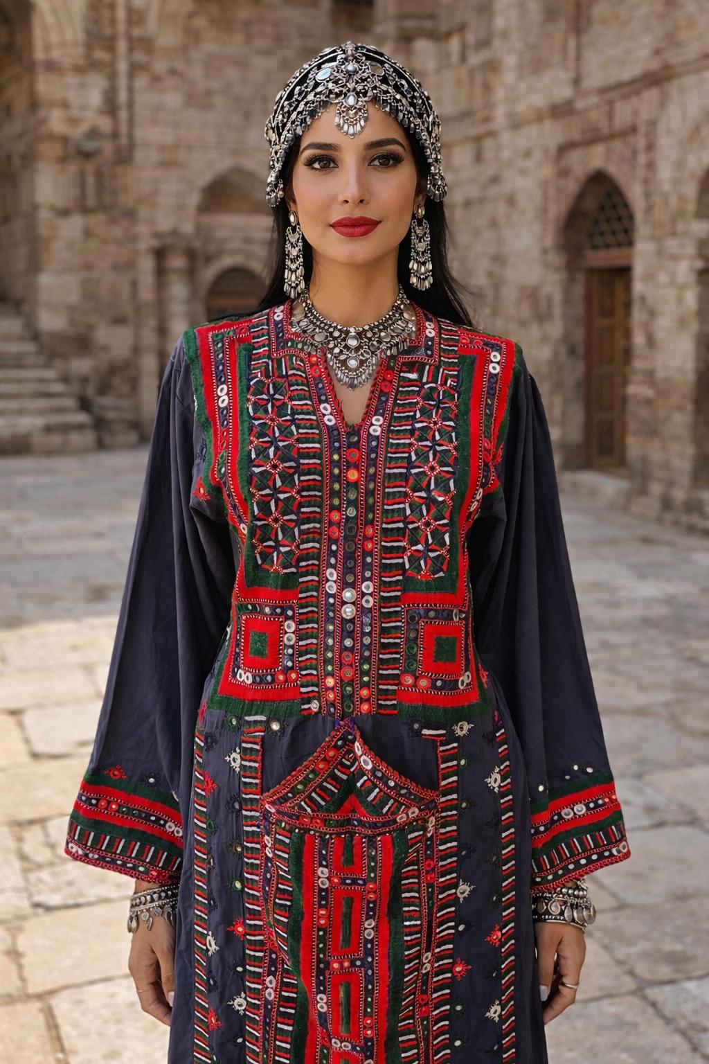 fitted lace wedding dress Antique Alevi Turkmen Dress main image 0
