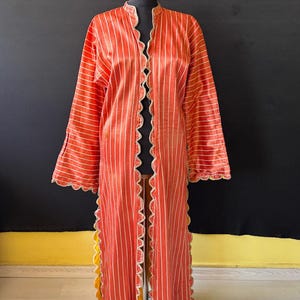 1900s Antique Ottoman Silk Turkish Costume, Anatolian Three Skirts, Antique Ottoman Kaftan with wire-breaking work, Antique Silk Kaftan