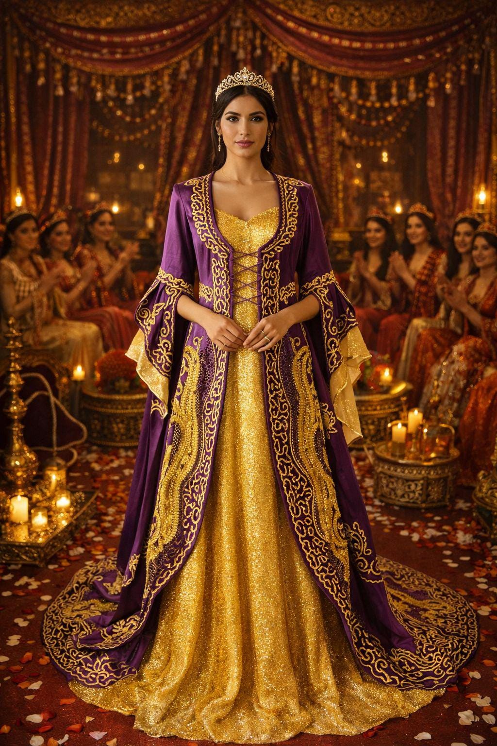 sultana wedding and evening dresses uk Embroidery Long Sleeve Green Bridal Dress