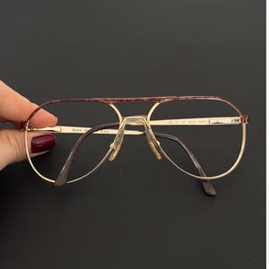 60s Gold Plated German Eyeglass Frame, Rare Vintage Eyeglasses, Frame 22crt gold plated Vintage German Eyeglasses