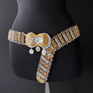 Filigree Embroidered Bridal Belt: Ottoman Turkish Design