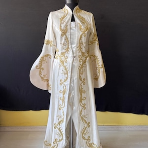 Traditional Bindalli Dress, Turkish Sultan Women's Costume, Ottoman Model Turkish Motif Dress, Henna Night Kaftan