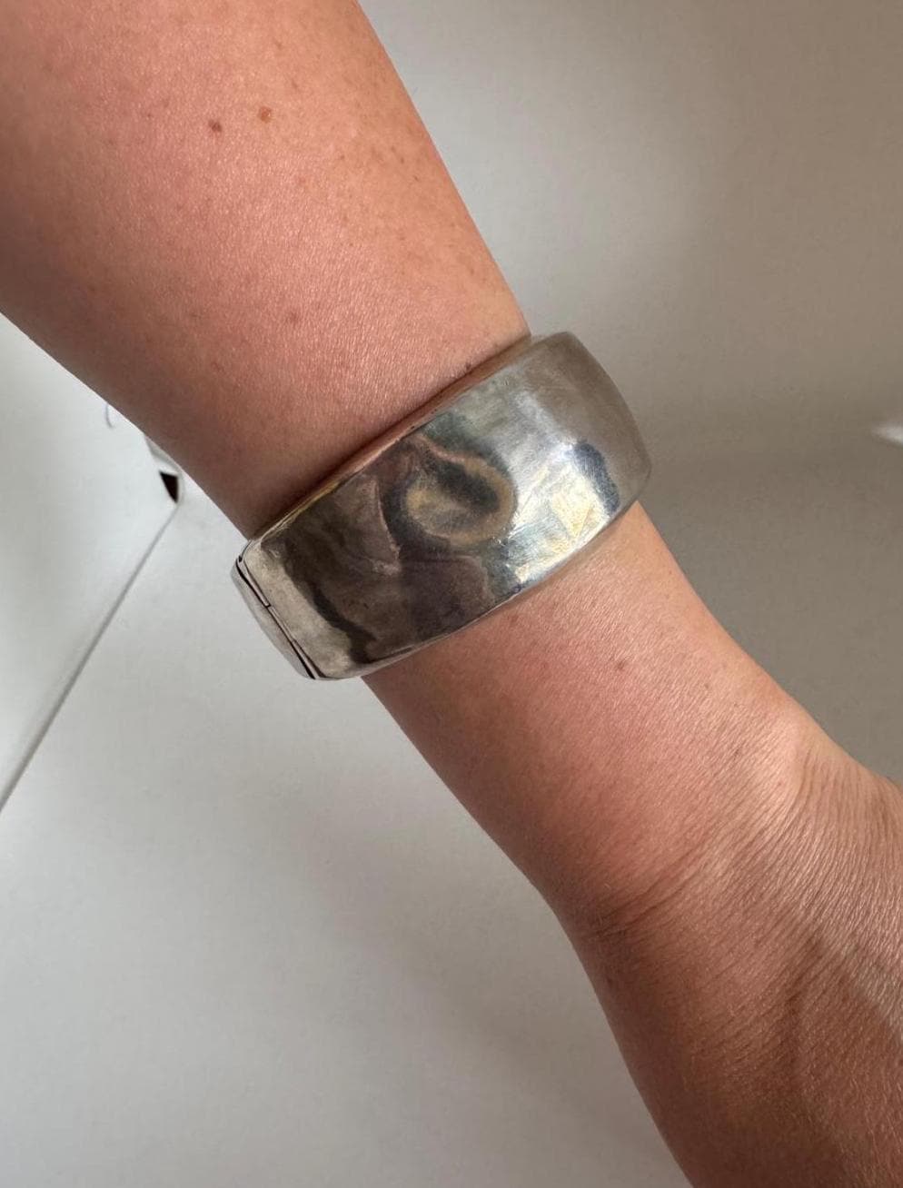 ヴィンテージ 925 スターリングシルバー カフバングルブレスレット