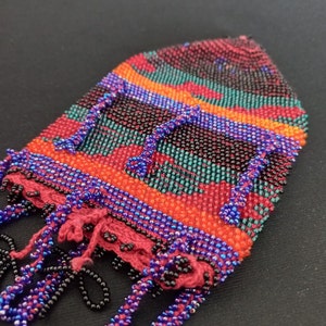 Cartera bordada de cuentas antiguas, bolsa de cuentas antiguas, bolso de dinero antiguo, cuenta antigua, bolsa de dinero vieja
