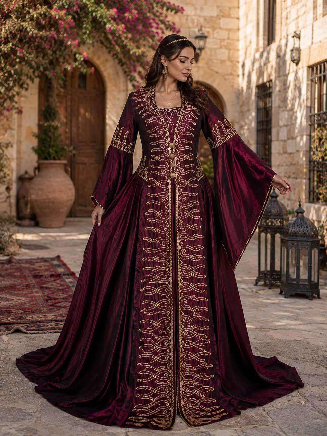 Burgundy Night Gown