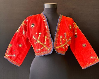 Antique Embroidered Pocket: Collectible Folk Art Jacket Detail