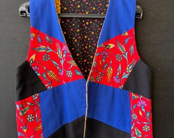 Chaleco de algodón vintage: auténtico traje de festival, estilo vintage