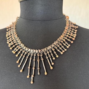 1950s Bohemian Bronze Necklace: Vintage Statement Jewelry