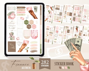 2025 Budget stickers for Finance digital planner, Budgeting sticker book, Financial stickers PNG, Organized money stickers for women