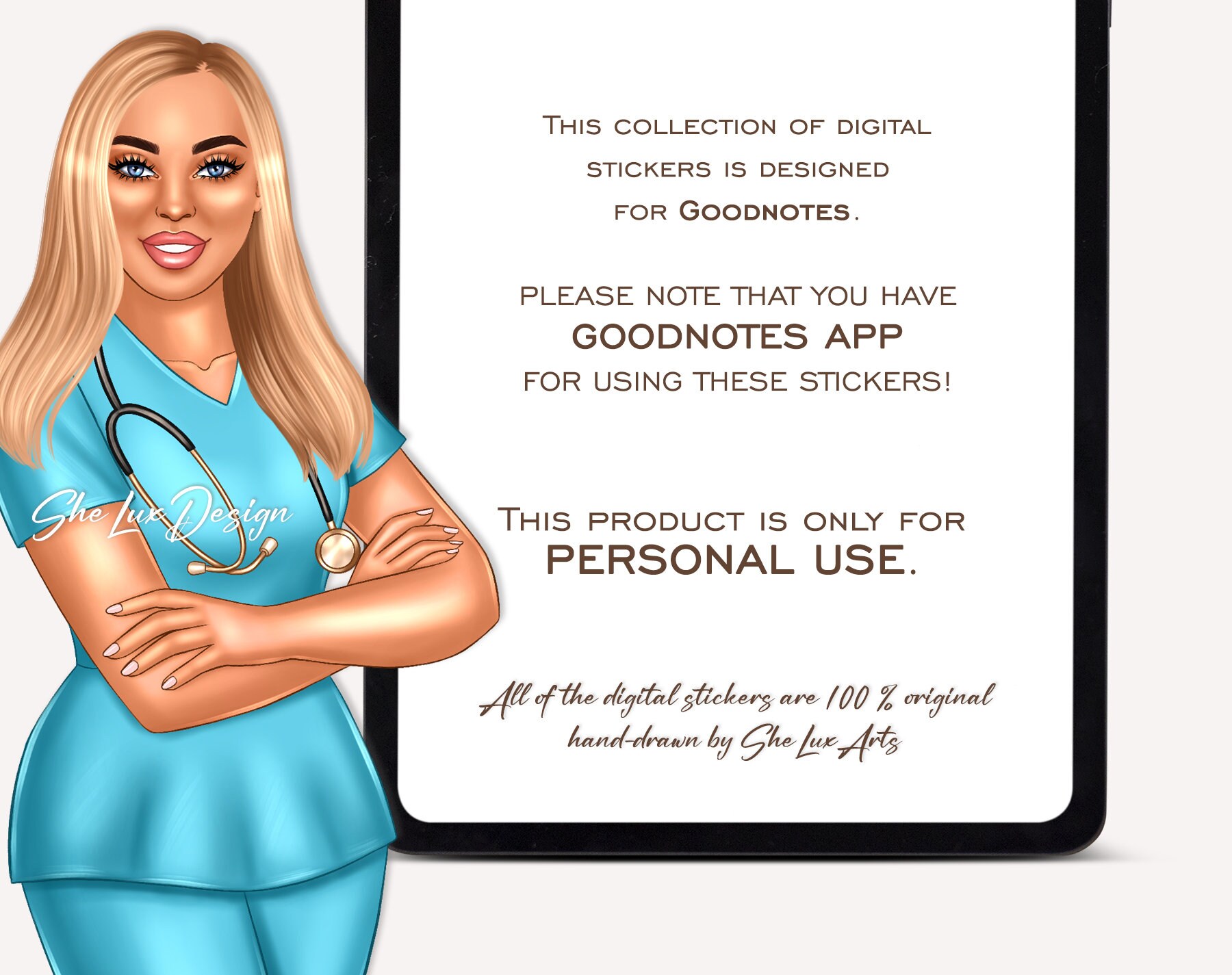 Nurse Stickers, Digital Stickers, Goodnotes Stickers, Nurse Life, Nursing Stickers, Precropped