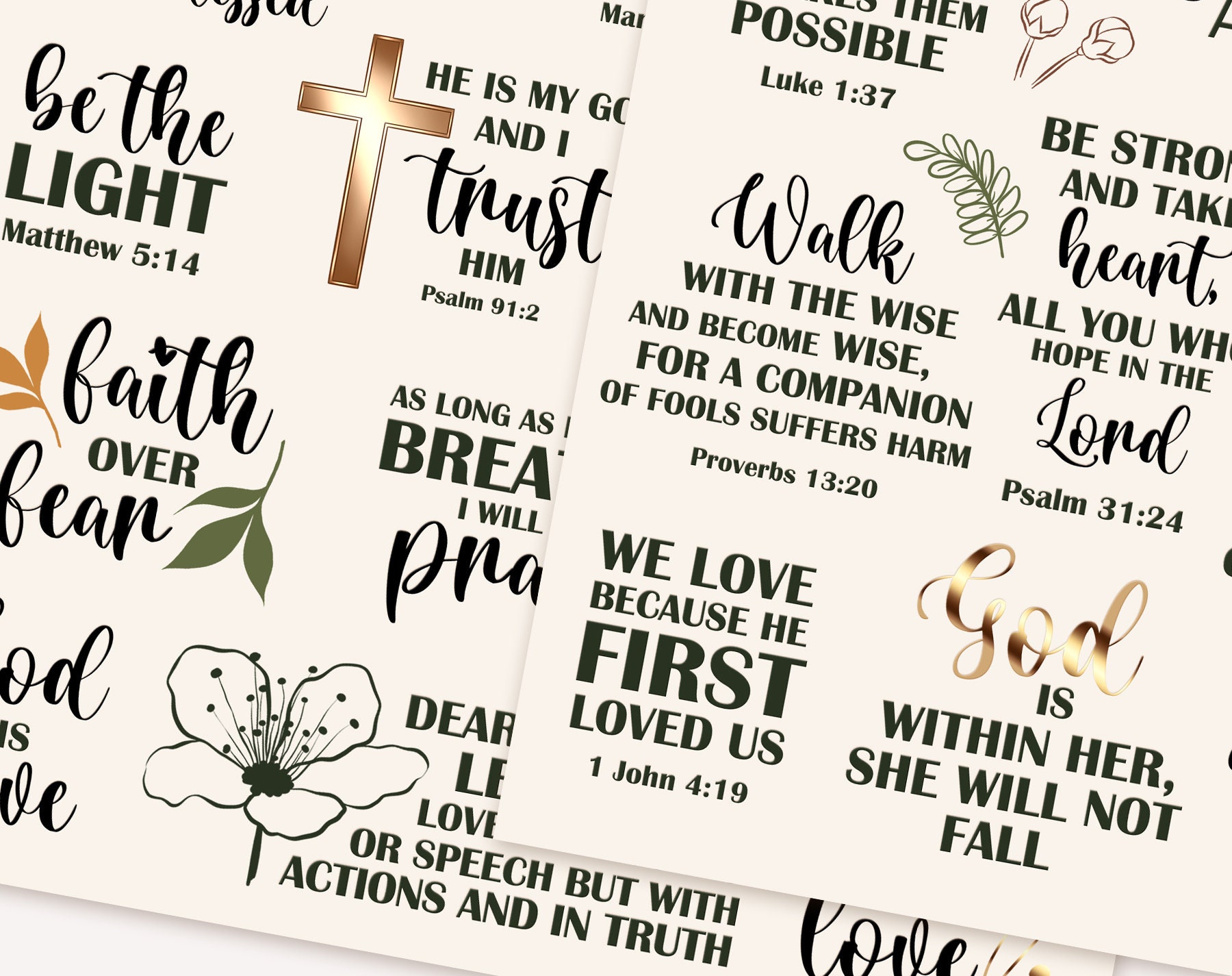 Bible Study Digital Stickers, Bible Verse Goodnotes Stickers for Prayer ...