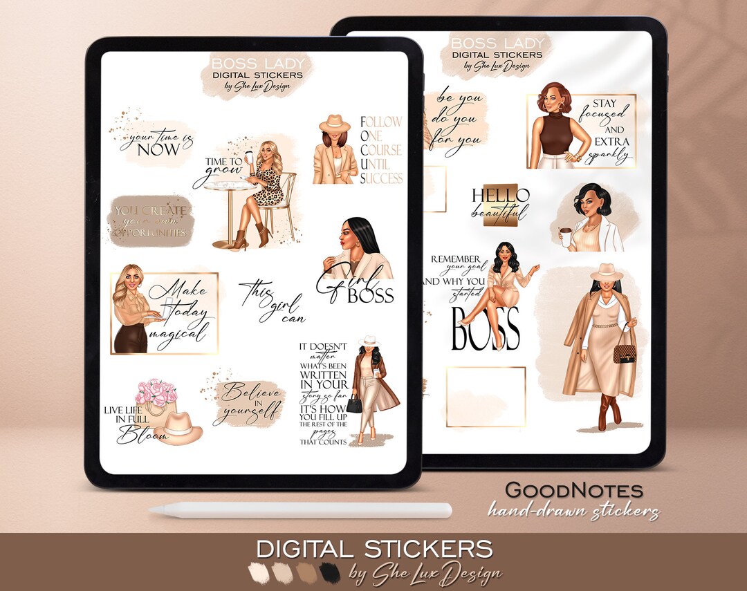 Digital Stickers for Goodnotes Business Woman Stickers Etsy