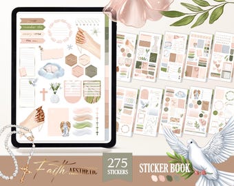 Digital Bible stickers for Faith planning, Christian digital stickers, Bible study journaling, GoodNotes sticker book, Scripture png Prayer
