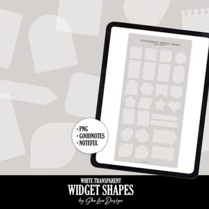 Transparenta digitala klistermärken, Minimalistiska widgetformer för digital planerare Goodnotes Noteful, Widgetforminlägg PNG, Minimalistiska inlägg