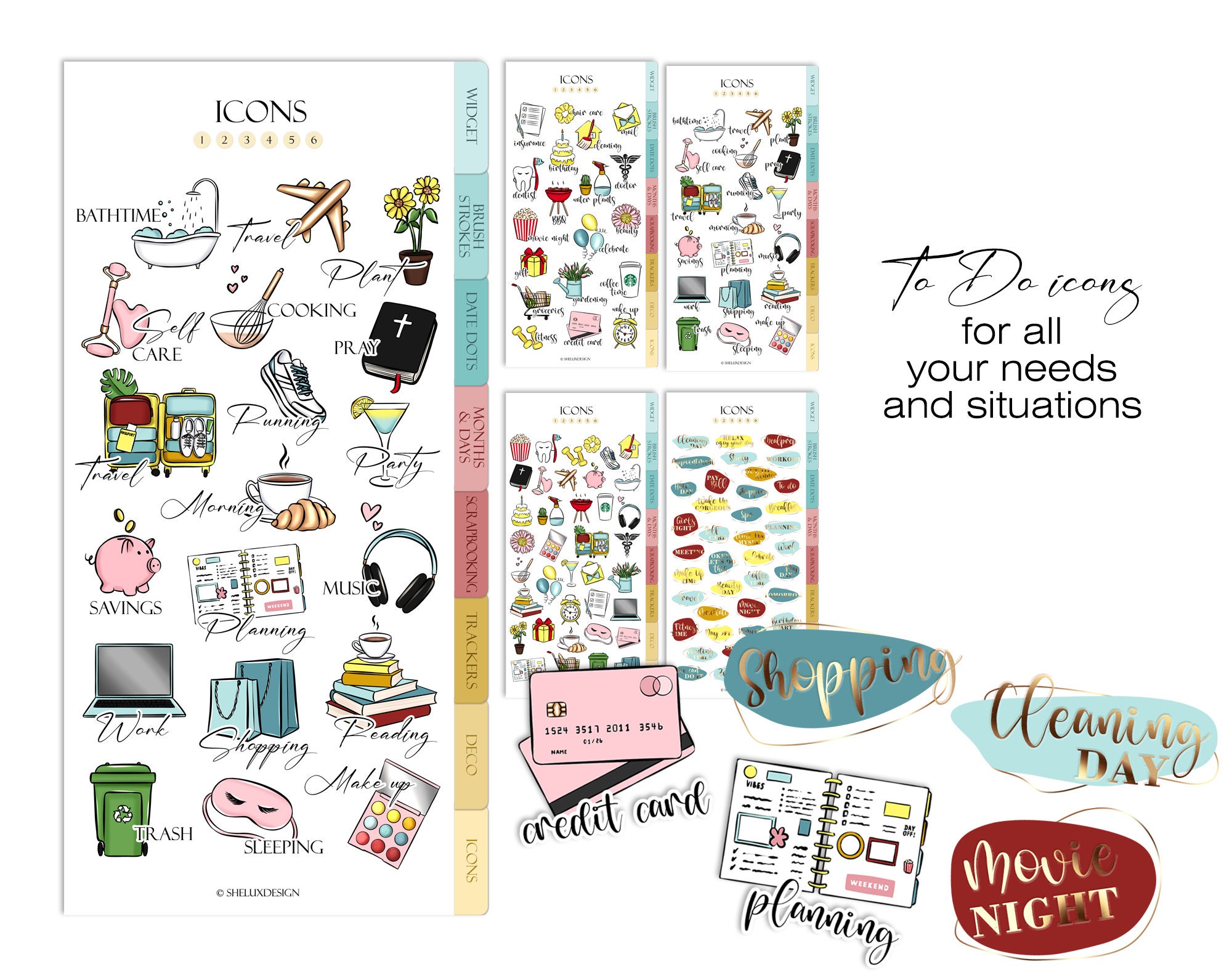 Sticker For Not Split Everyday Life Sticker Book, Digital Stickers, Goodnotes Stickers ...