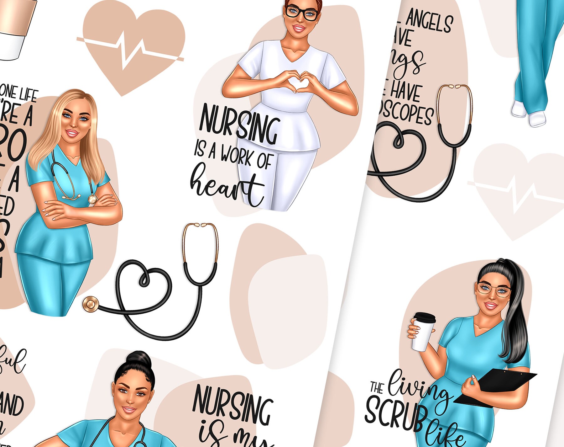 Nurse Stickers, Digital Stickers, Goodnotes Stickers, Nurse Life, Nursing Stickers, Precropped