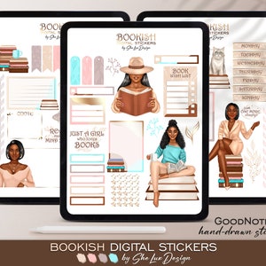 Line Art Lovelies Sticker Kit Sheets - Use these Lovelies for your planner  stickers, notebooks, crafts - African American women stickers