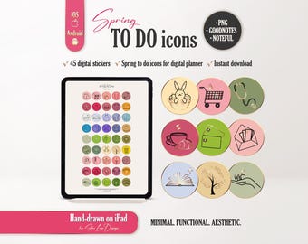 Spring 2026 Aesthetic Quotes Digital Planner Stickers for Goodnotes ...