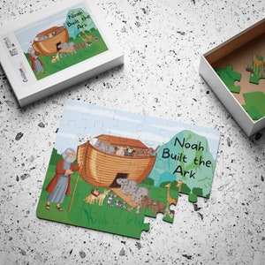 Children&#39;s Kids&#39; Puzzle, 30-Piece,Noah and the Ark, Toddler Kid Gift, Play & learn, Children Bible Story, Children&#39;s Game