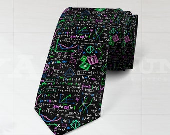 Bunte wissenschaftliche Gleichnkrawatte, die Krawatte Wissenschafts-Ingenieur-Computer-Männer, Geschenk für Mathe-Wissenschaftslehrer, Krawatte für das Smart Genius S03