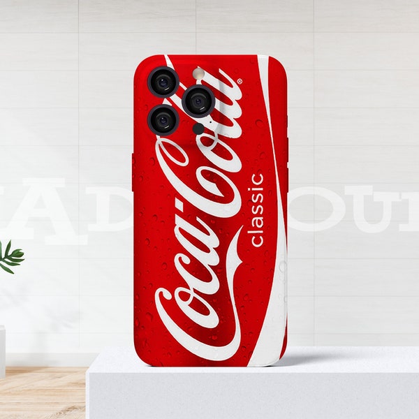 Coca Cola Classic Tough Phone Case, Classic Coke iPhone 15/14 Case, Coke Lovers Samsung Galaxy S23/S22/S21 Case, Red Google Pixel Case